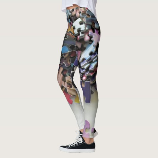 Leggings voor kleurrijke puzzelpuzzel (Links)