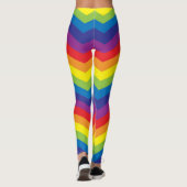 Leggings voor kleurrijke regenboog Chevron Zigzag (Achterkant)
