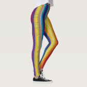 Leggings voor kleurrijke rond breiwerk-regenboogef (Rechts)