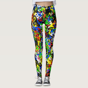 Leggings voor kleurrijke schilderplaatjes
