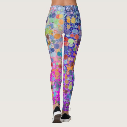 Leggings voor kleurrijke Waterverf Yoga Pants (Achterkant)