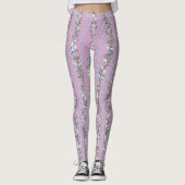 Leggings voor lavender Dragonfly en Stippen (Voorkant)
