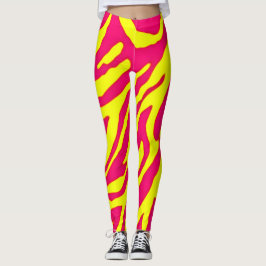 Leggings voor makreel met Zebra Stripes roze en ge