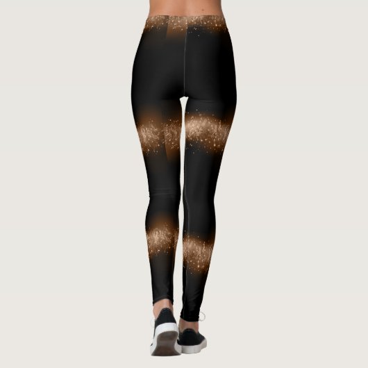Leggings voor Mode van Chrome Glitter Design (Achterkant)