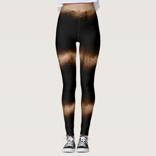 Leggings voor Mode van Chrome Glitter Design (Voorkant)