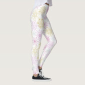 Leggings voor mousserende roze snowflakes (Rechts)