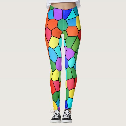 Leggings voor mozaïekregenboog (Voorkant)