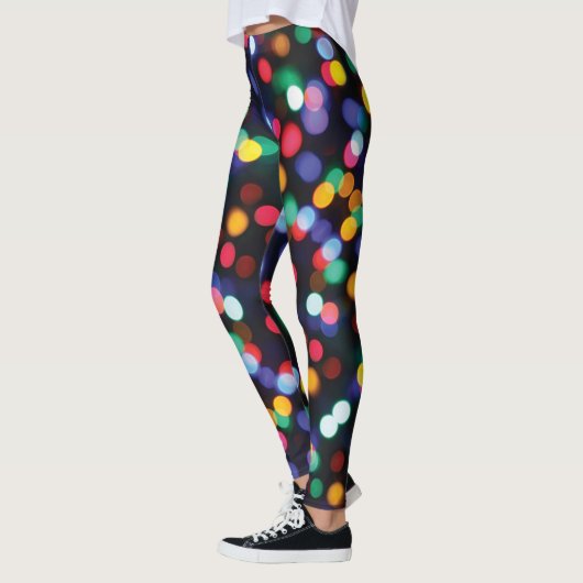 Leggings voor multicore kerstLights-kleurenpatroon (Links)