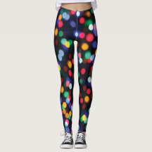 Leggings voor multicore kerstLights-kleurenpatroon