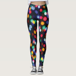 Leggings voor multicore kerstLights-kleurenpatroon