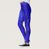 Leggings voor multiprintweergave met een blauwe fa (Links)