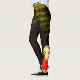 Leggings voor muziek en portret van Mozart