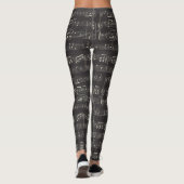 leggings voor muzieknotitiepatroon muziekthema's (Achterkant)