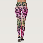 leggings voor neonroze luipaard (Achterkant)