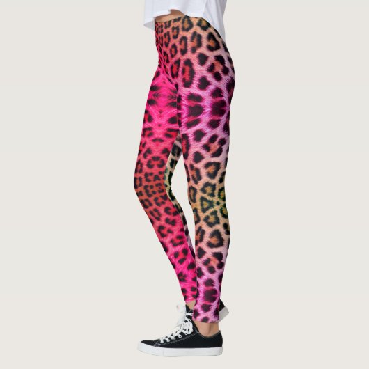 leggings voor neonroze luipaard (Links)