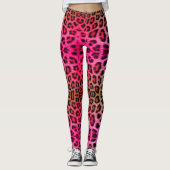 leggings voor neonroze luipaard (Voorkant)