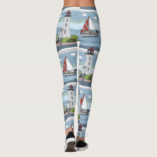 Leggings voor Ocean Pattern (Achterkant)