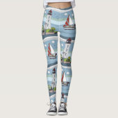 Leggings voor Ocean Pattern (Voorkant)
