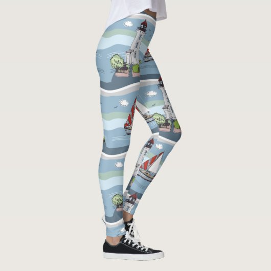 Leggings voor Ocean Pattern (Rechts)