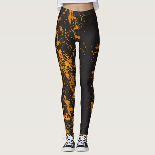 Leggings voor Oranje schilderpenseel (Voorkant)
