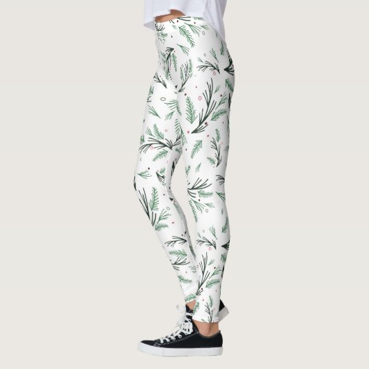 Leggings voor pijnboomtakpatroon (Links)
