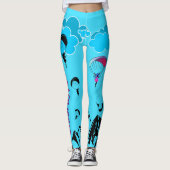 Leggings voor Pixie-sceneratie in Paragliding Aqua (Voorkant)