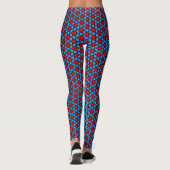 Leggings voor Red and Sky Blue Triangle Star-Tegel (Achterkant)