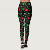 Leggings voor Red Green Black kerstfeestdagen (Achterkant)