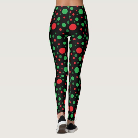 Leggings voor Red Green Black kerstfeestdagen (Achterkant)