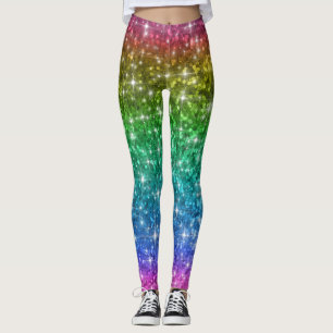 Leggings voor regenbooglitter