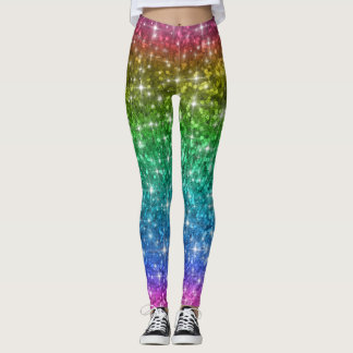 Leggings voor regenbooglitter