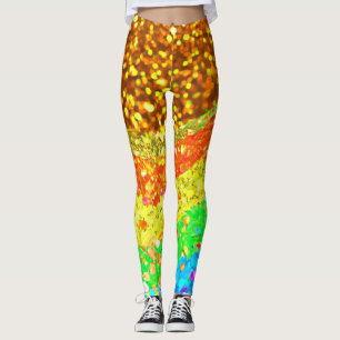Leggings voor regenbooglittering