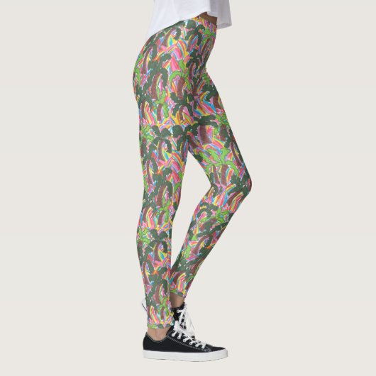 Leggings voor regenboogpalm afdrukken (Rechts)