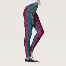 Leggings voor regenboogrex Retro: Transvlag omgeke