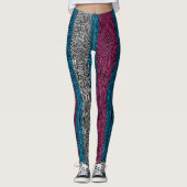 Leggings voor regenboogrex Retro: Transvlag omgeke (Voorkant)