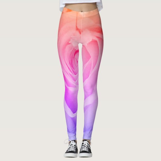 Leggings voor regenboogRoos (Voorkant)