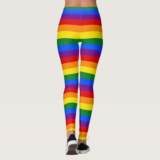 Leggings voor regenboogstripes met geavanceerd des (Achterkant)