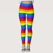 Leggings voor regenboogstripes met geavanceerd des (Voorkant)