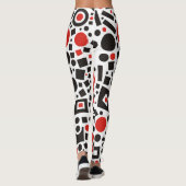 Leggings voor roodkleurige en zwarte kunst Deco De (Achterkant)