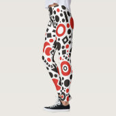 Leggings voor roodkleurige en zwarte kunst Deco De (Links)