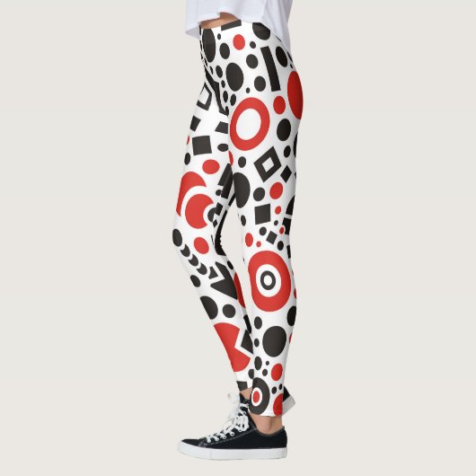 Leggings voor roodkleurige en zwarte kunst Deco De (Links)