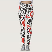 Leggings voor roodkleurige en zwarte kunst Deco De (Voorkant)