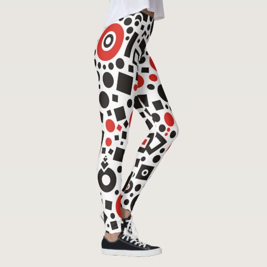 Leggings voor roodkleurige en zwarte kunst Deco De (Rechts)