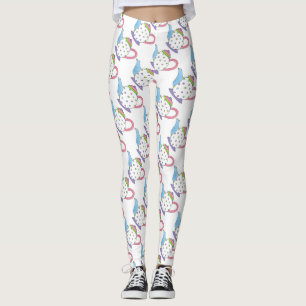 Leggings voor roze blauw pooidop theezetkamer