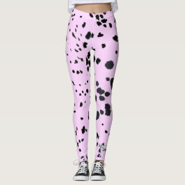 Leggings voor roze Dalmatische printers