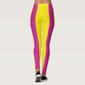 Leggings voor roze en gele  strepen (Achterkant)