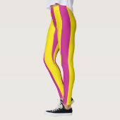 Leggings voor roze en gele  strepen (Links)