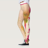 Leggings voor roze en gele veren (Links)