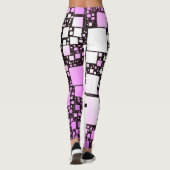 Leggings voor roze en witte vierkant dansen (Achterkant)