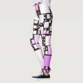 Leggings voor roze en witte vierkant dansen (Links)